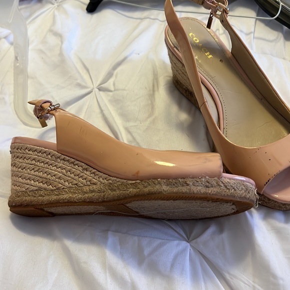 Women's COACH  Cream and Tan Espadrilles - Picture 4 of 10